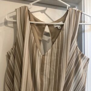 Tan and cream jumpsuit